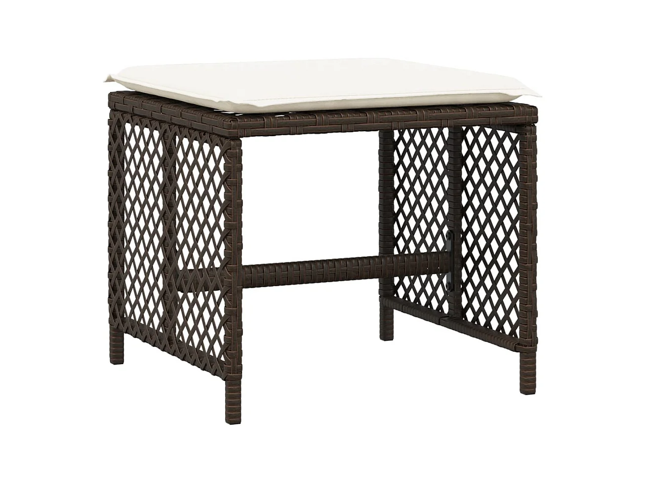 Lubbeek  9-delige Tuinset met kussens poly rattan bruin