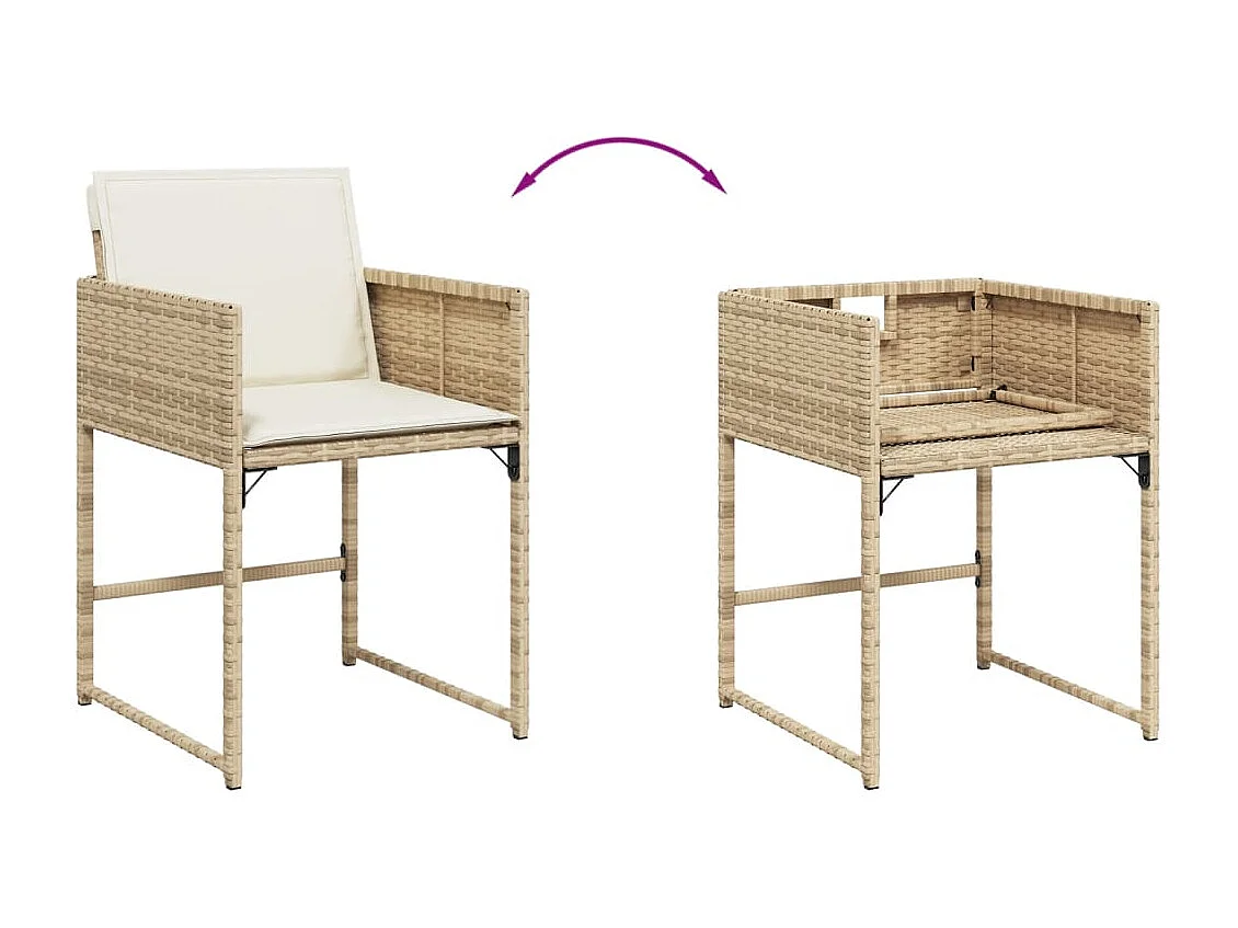 Kirkland  Ensemble à manger de jardin et coussins 17 pcs beige