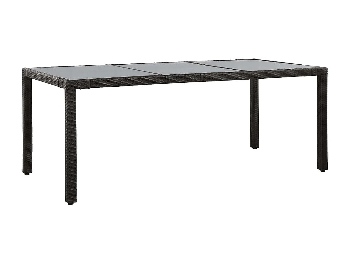 Worin  Ensemble à manger d'extérieur 9 pcs Résine tressée Noir