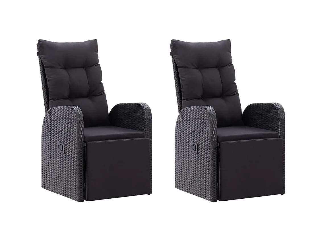 Jean-René-Louis  Ensemble à manger de jardin 5 pcs Noir