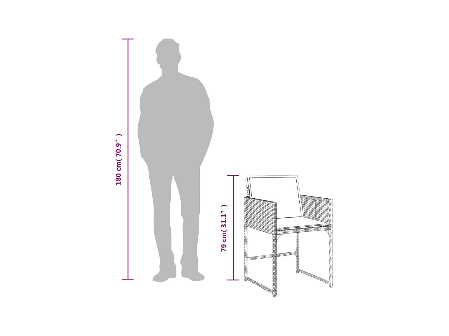 Brienne  15-delige Tuinset met kussens poly rattan beige