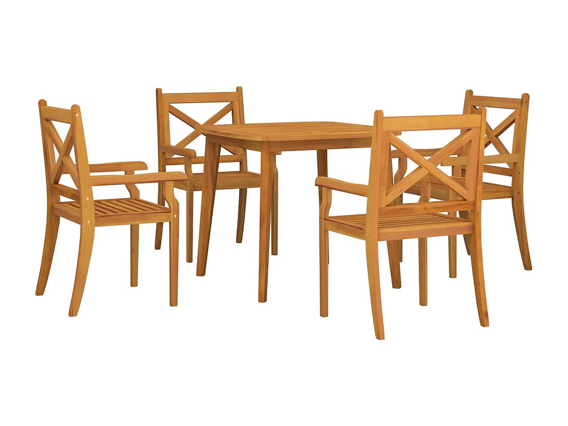 Prolenta Premium -  Ensemble à manger de jardin 5 pcs Bois d'acacia solide