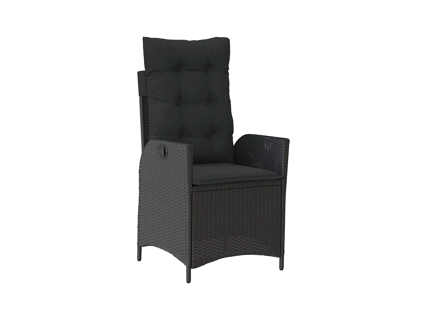 La Palma  Ensemble à manger de jardin 9pcs coussins noir résine tressée