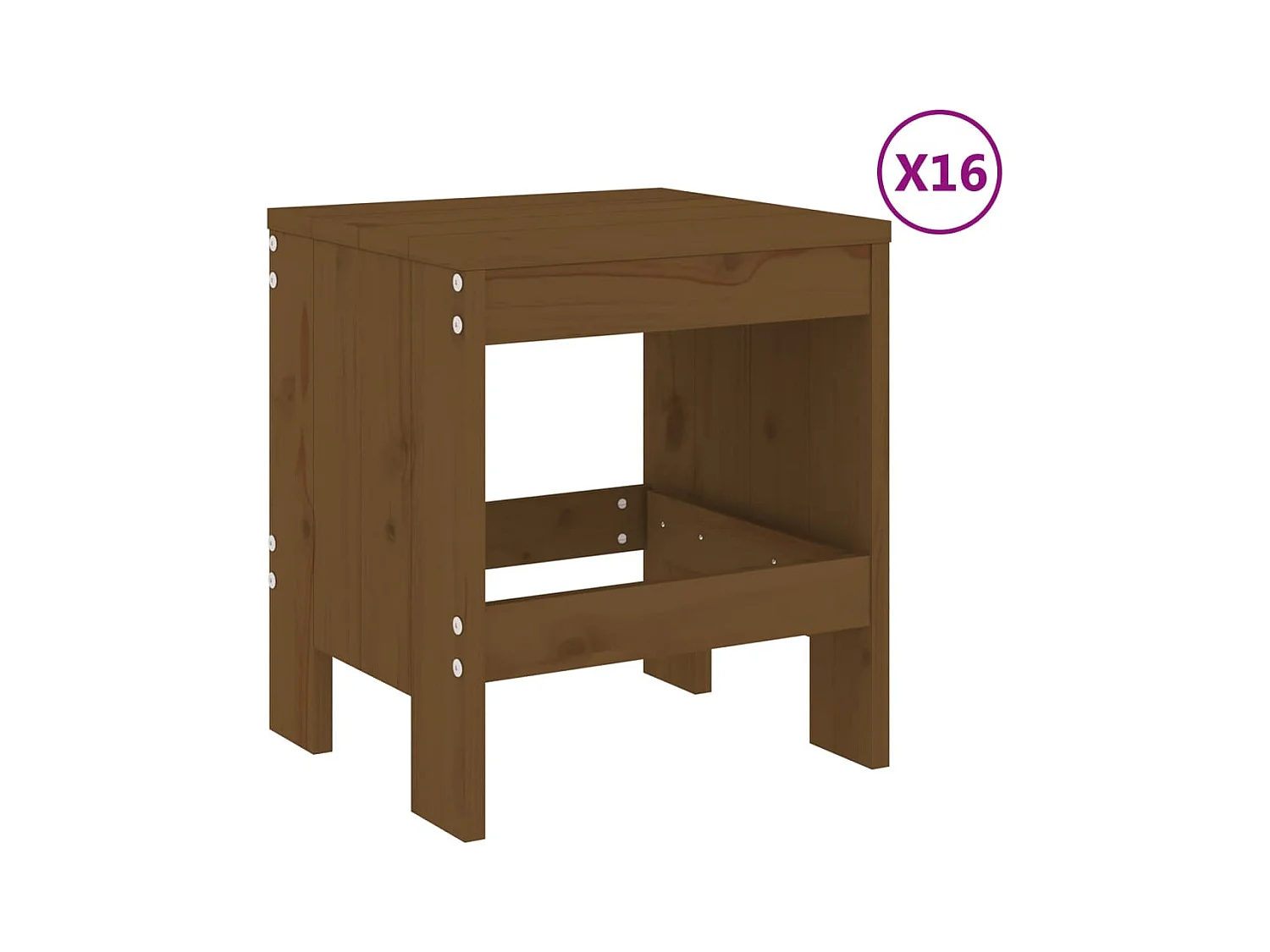 Louis-Philippe-Francis  Ensemble à manger de jardin 17 pcs marron miel bois pin massif