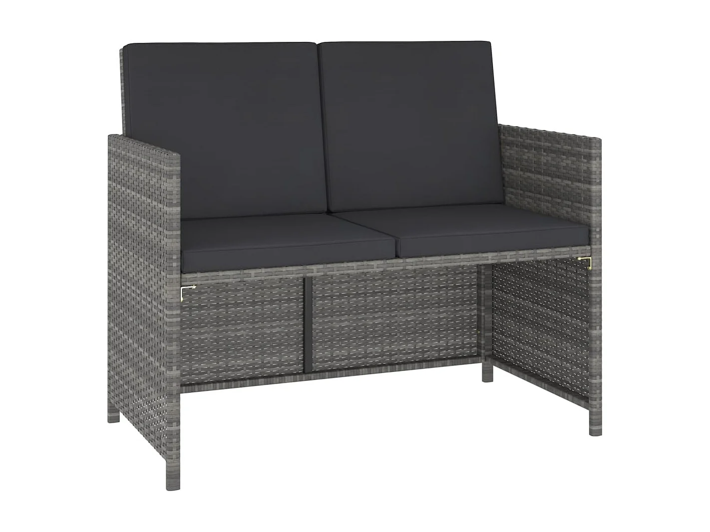 Sylara  Ensemble à manger d'extérieur 6pcs coussins Résine tressée Gris