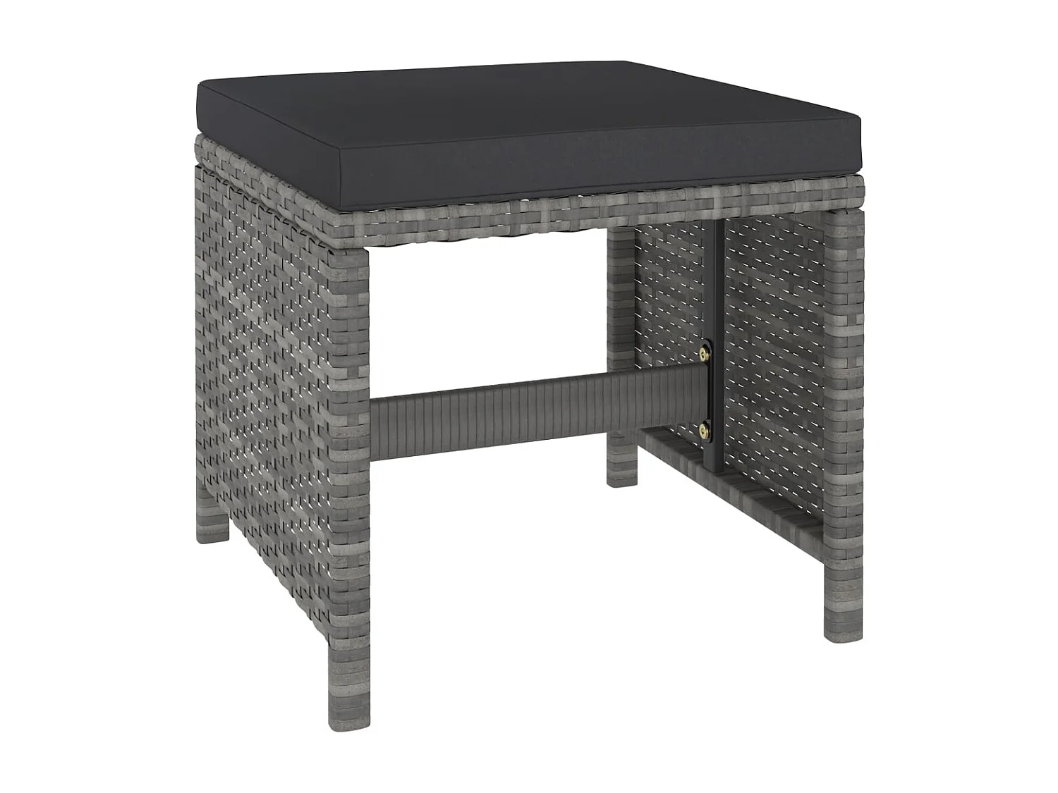 Sylara  Ensemble à manger d'extérieur 6pcs coussins Résine tressée Gris