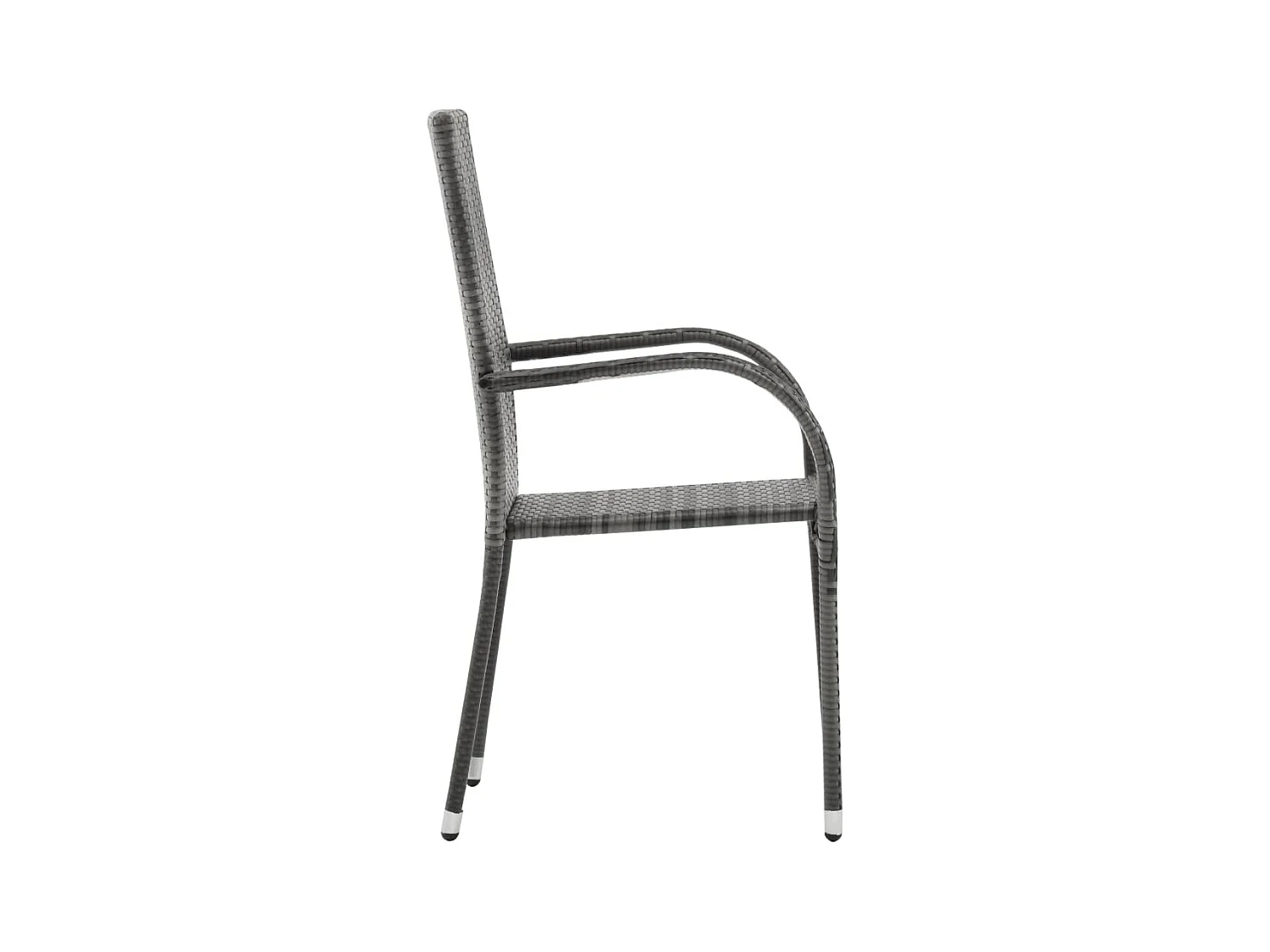 Boiling Springs  Ensemble à manger de jardin 7 pcs Gris et noir