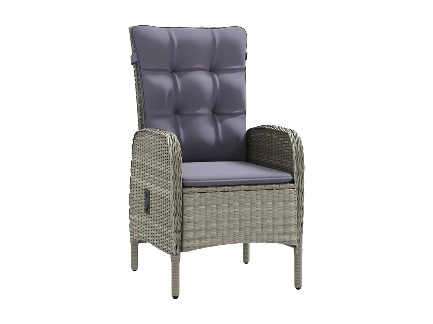 Vernon  Ensemble à manger de jardin coussins 7pcs Gris et noir