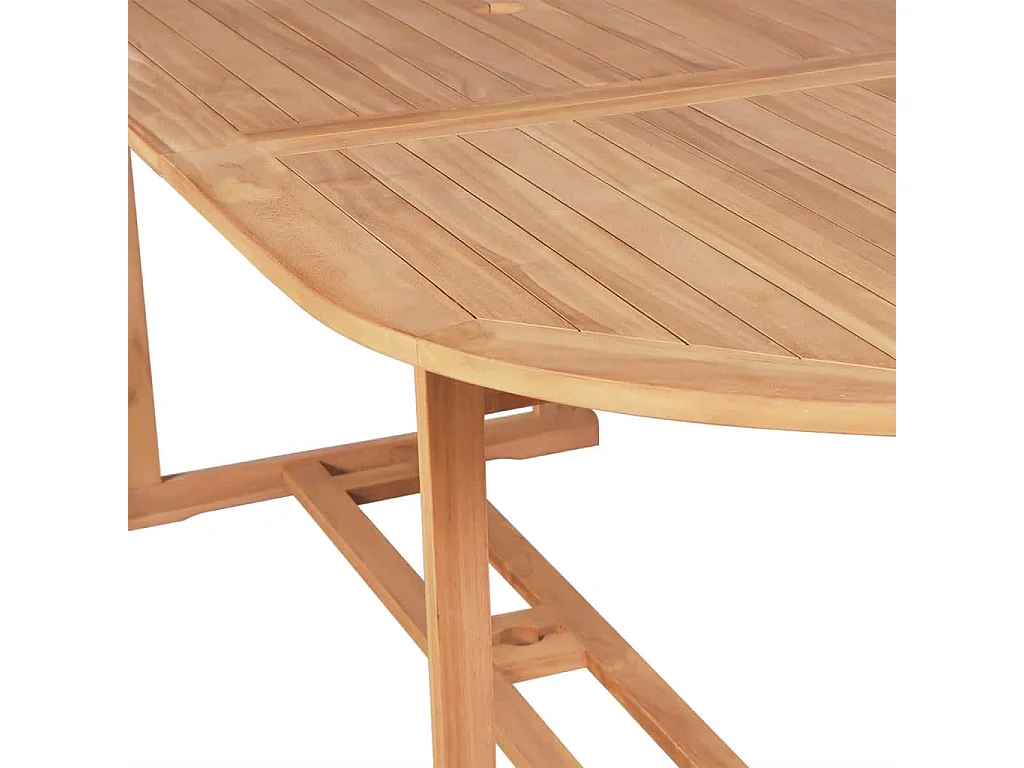 Beauregard  7-delige Tuinset met klapstoelen massief teakhout