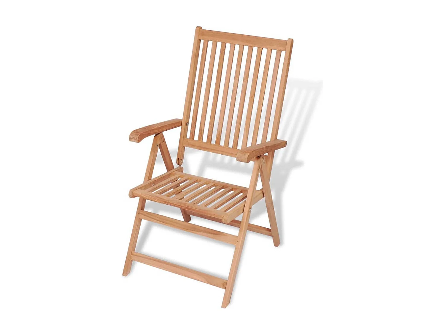 Beauregard  7-delige Tuinset met klapstoelen massief teakhout