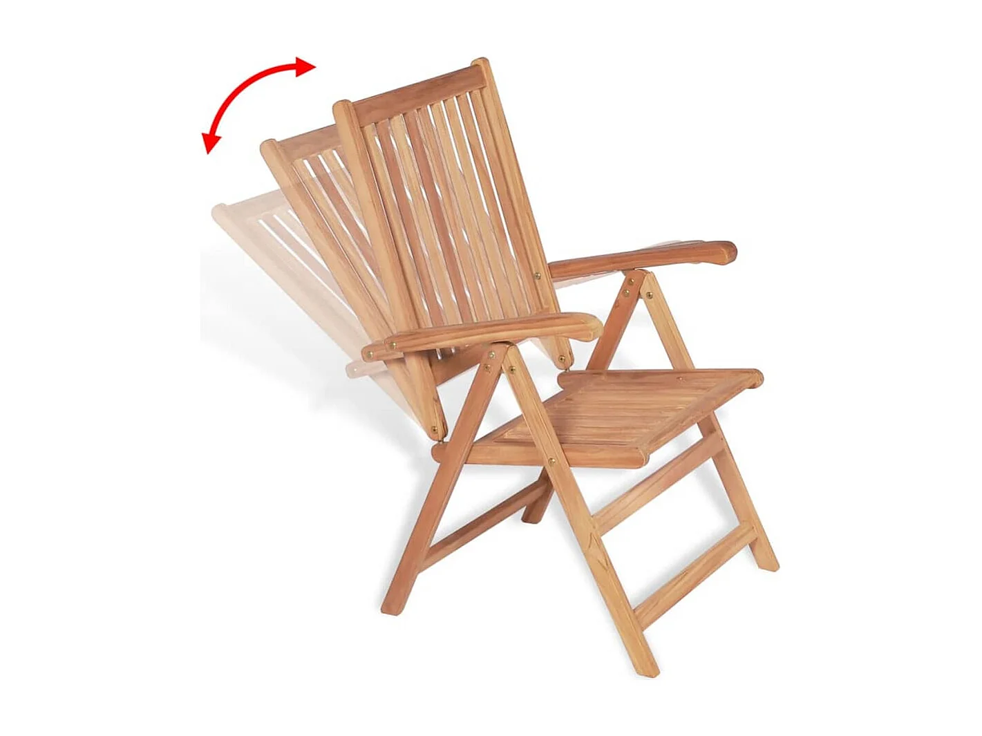 Beauregard  7-delige Tuinset met klapstoelen massief teakhout