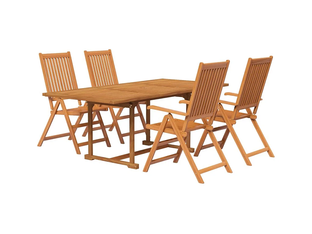 Brunello  Ensemble à manger de jardin 5 pcs Bois d'acacia massif