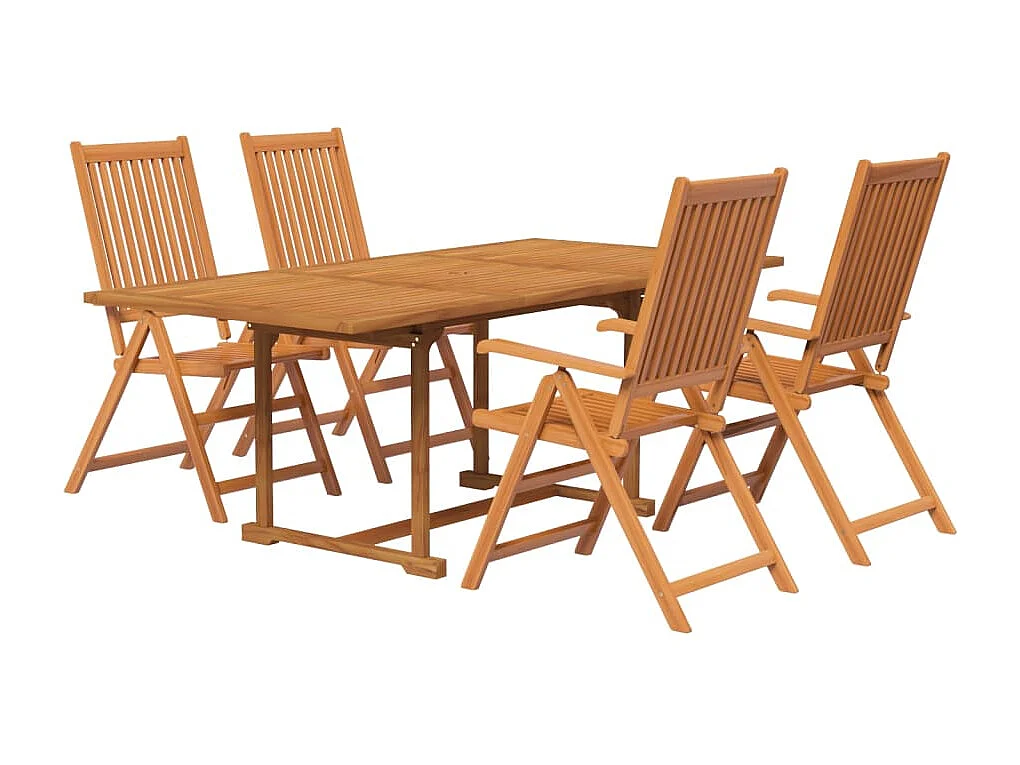 Brunello  Ensemble à manger de jardin 5 pcs Bois d'acacia massif