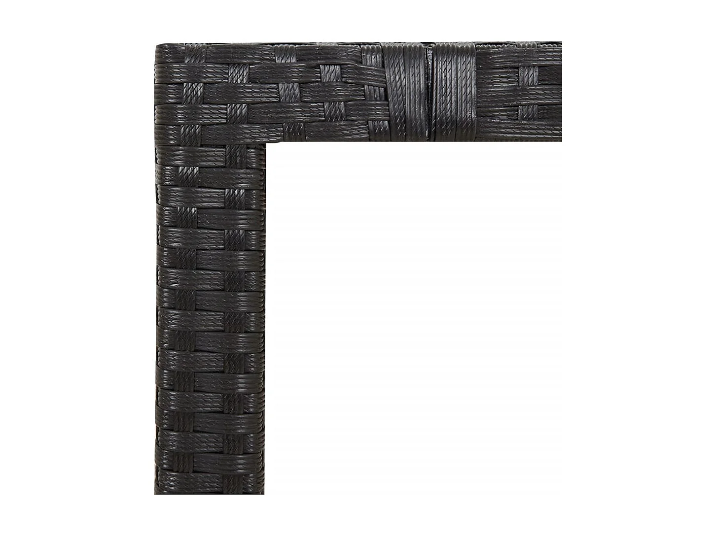 Essex  Ensemble à manger de jardin coussins 7pcs Noir Résine tressée