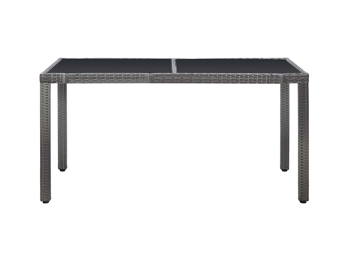 Worin  Ensemble à manger d'extérieur 7 pcs Résine tressée Gris