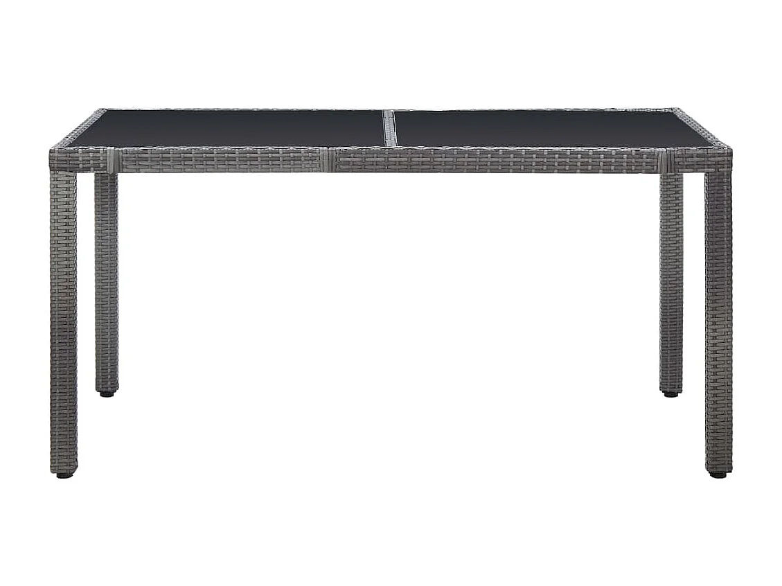 Worin  Ensemble à manger d'extérieur 7 pcs Résine tressée Gris