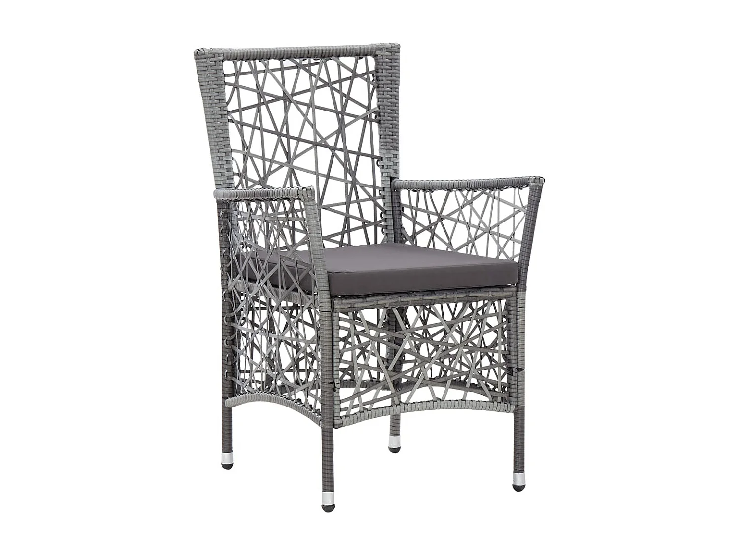 Worin  Ensemble à manger d'extérieur 7 pcs Résine tressée Gris