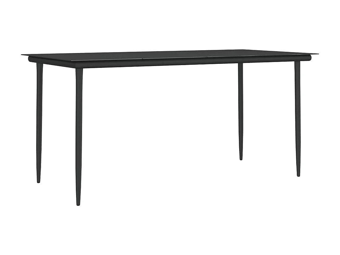 Tholen  Juego comedor jardín 5 piezas y cojines ratán sintético y acero