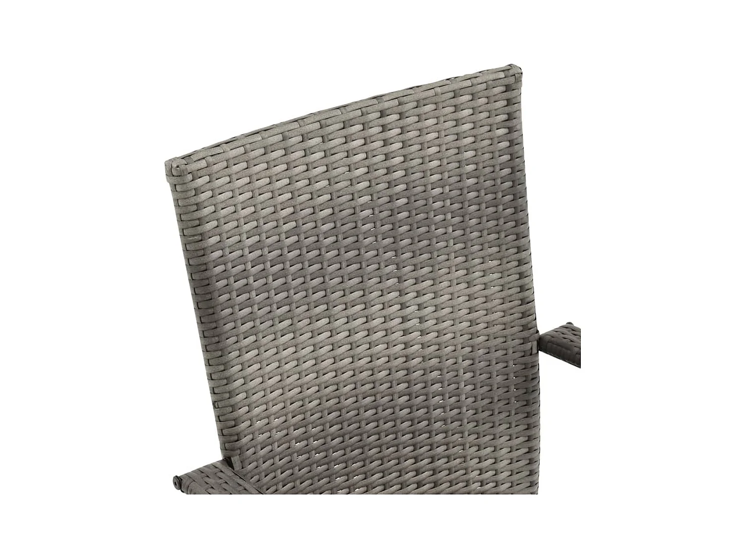 Carroll  Ensemble à manger de jardin 5 pcs Résine tressée Gris