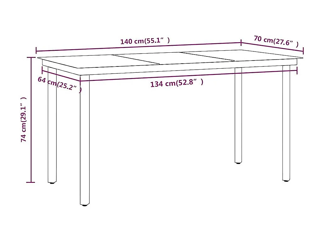 Hillsboro  Ensemble à manger de jardin coussins 7pcs Gris et noir