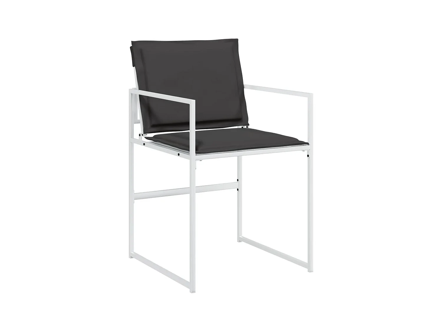 Dunkitt  Ensemble à manger de jardin avec coussins 9 pcs blanc textilène