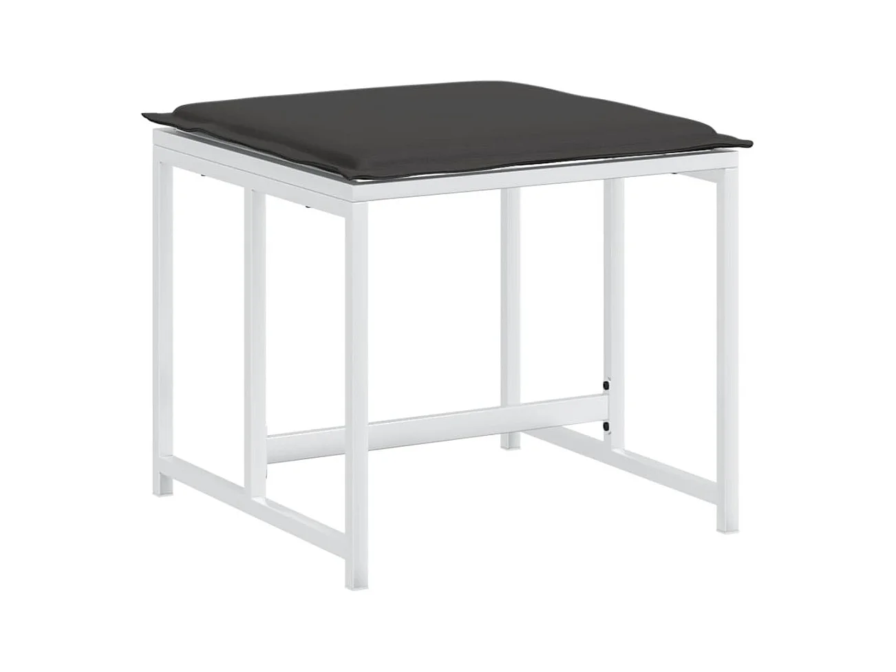 Dunkitt  Ensemble à manger de jardin avec coussins 9 pcs blanc textilène