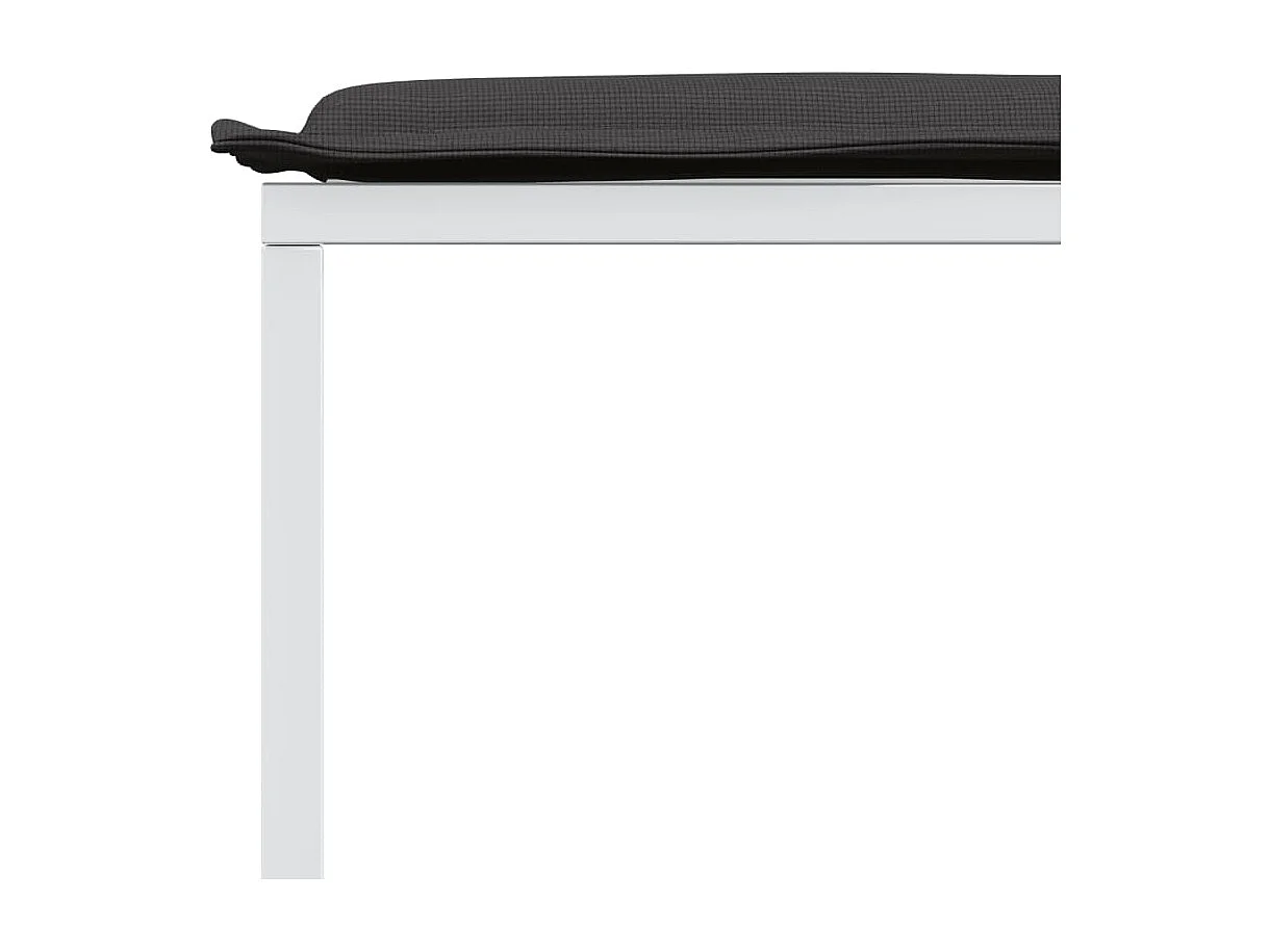 Dunkitt  Ensemble à manger de jardin avec coussins 9 pcs blanc textilène