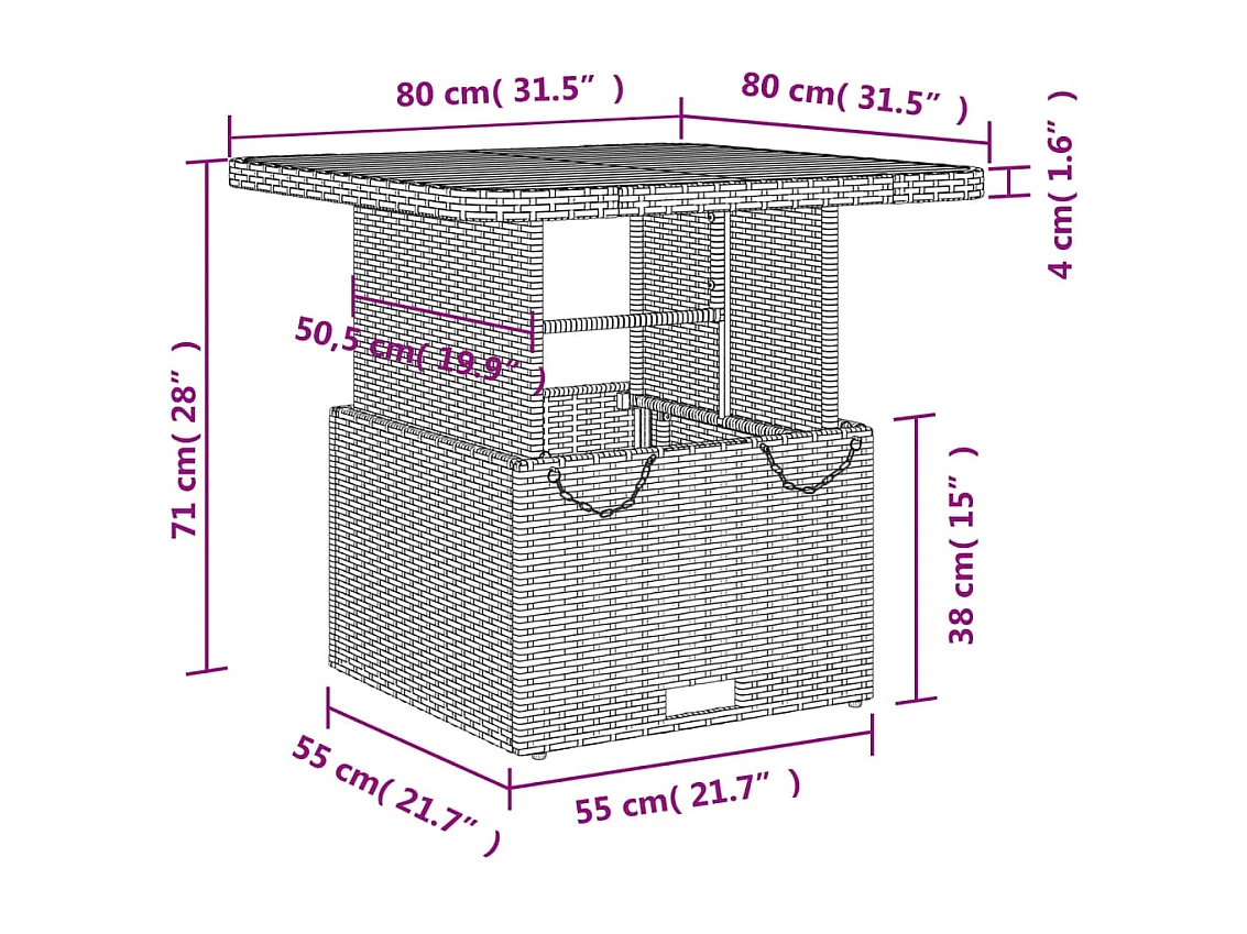 Gorham  3-delige Tuinset met kussens poly rattan beige