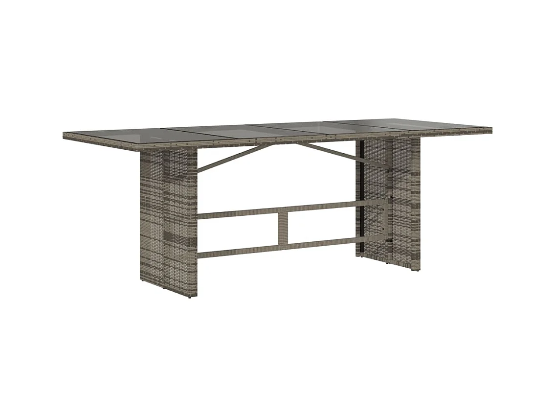 Ymir  7-delige Tuinset met kussens poly rattan grijs