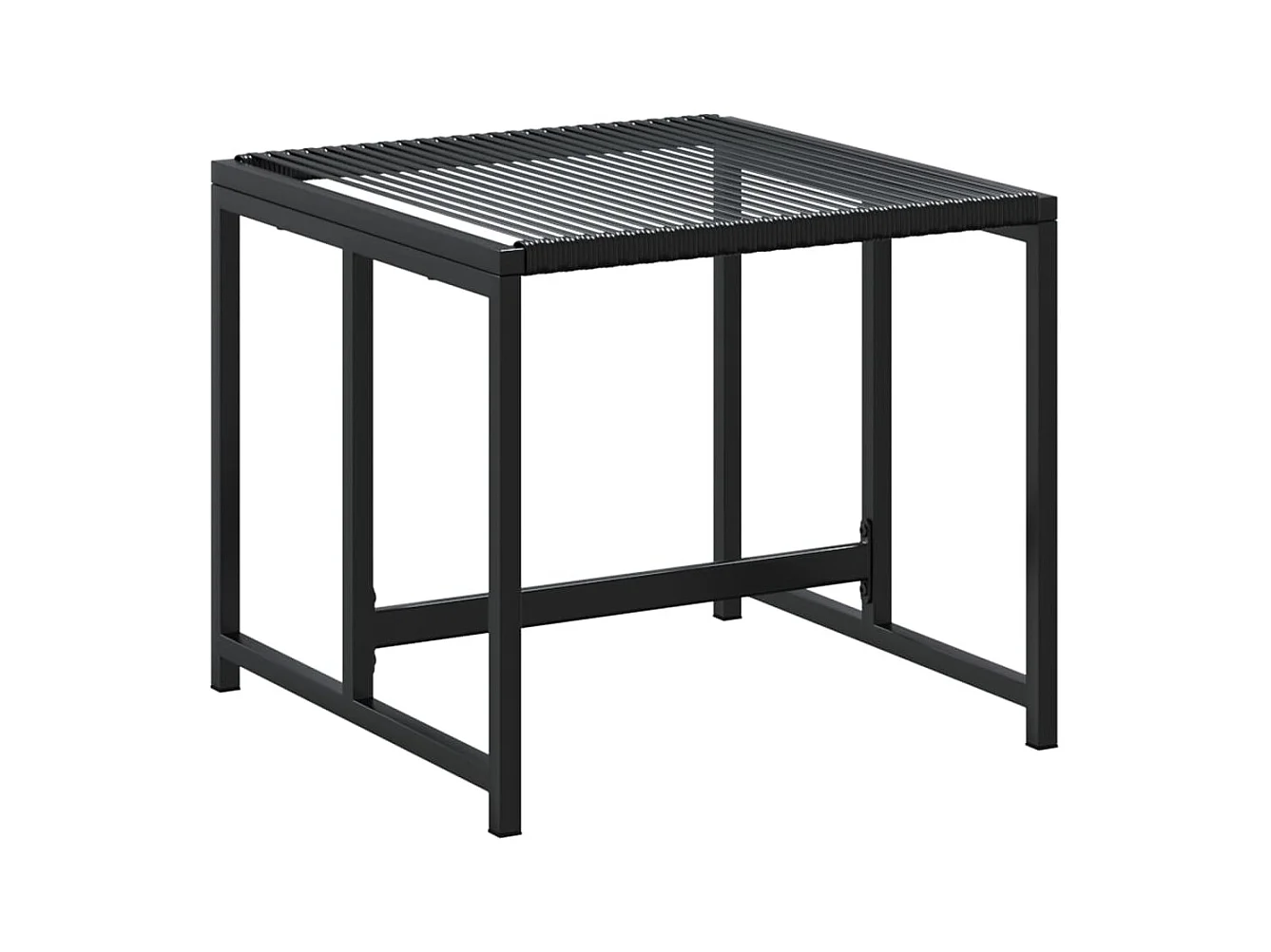 Daxen  Juego de comedor de jardín 9 piezas ratán sintético negro