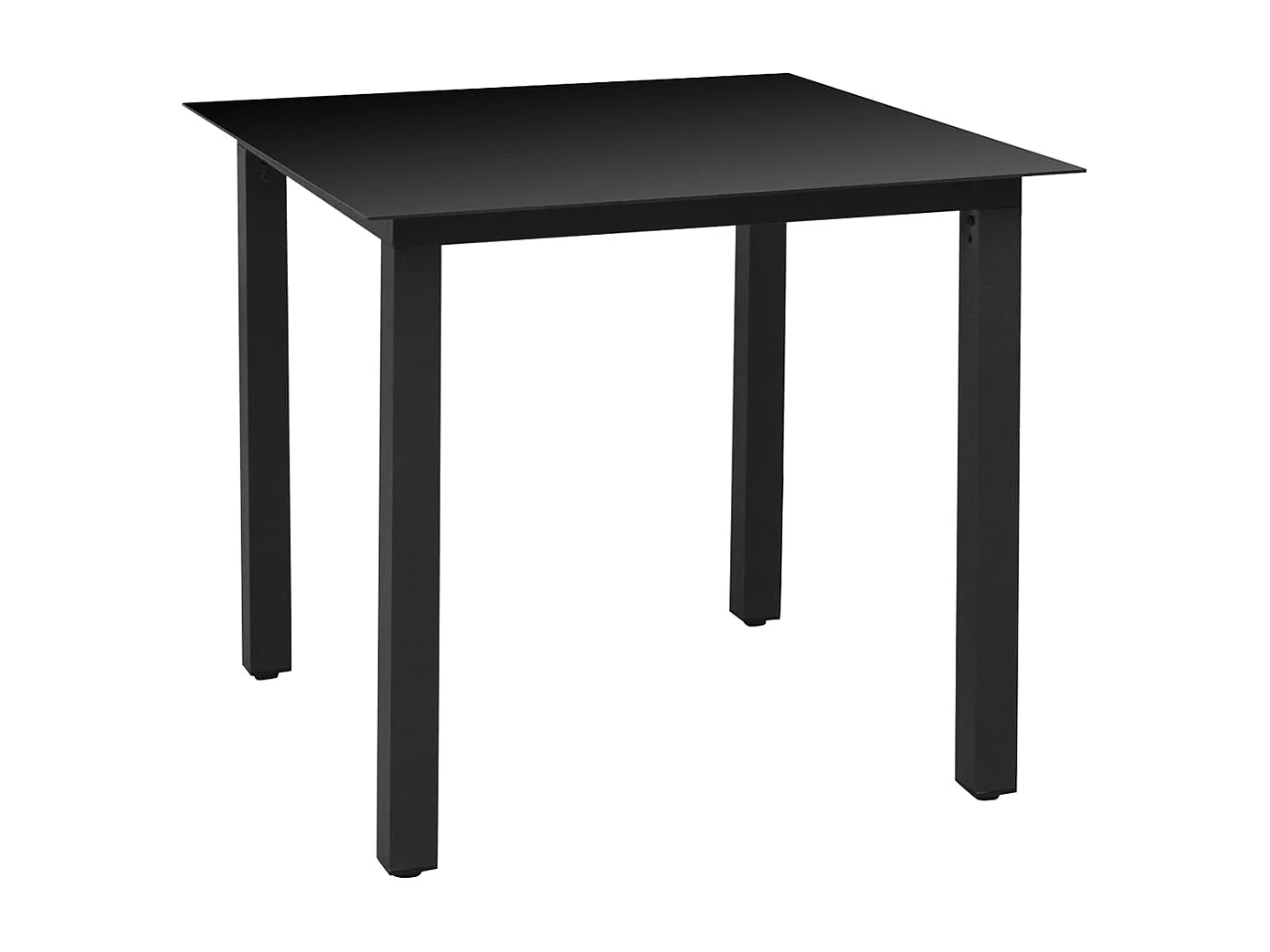 Torgunna  Juego de comedor de jardín 5 piezas aluminio negro