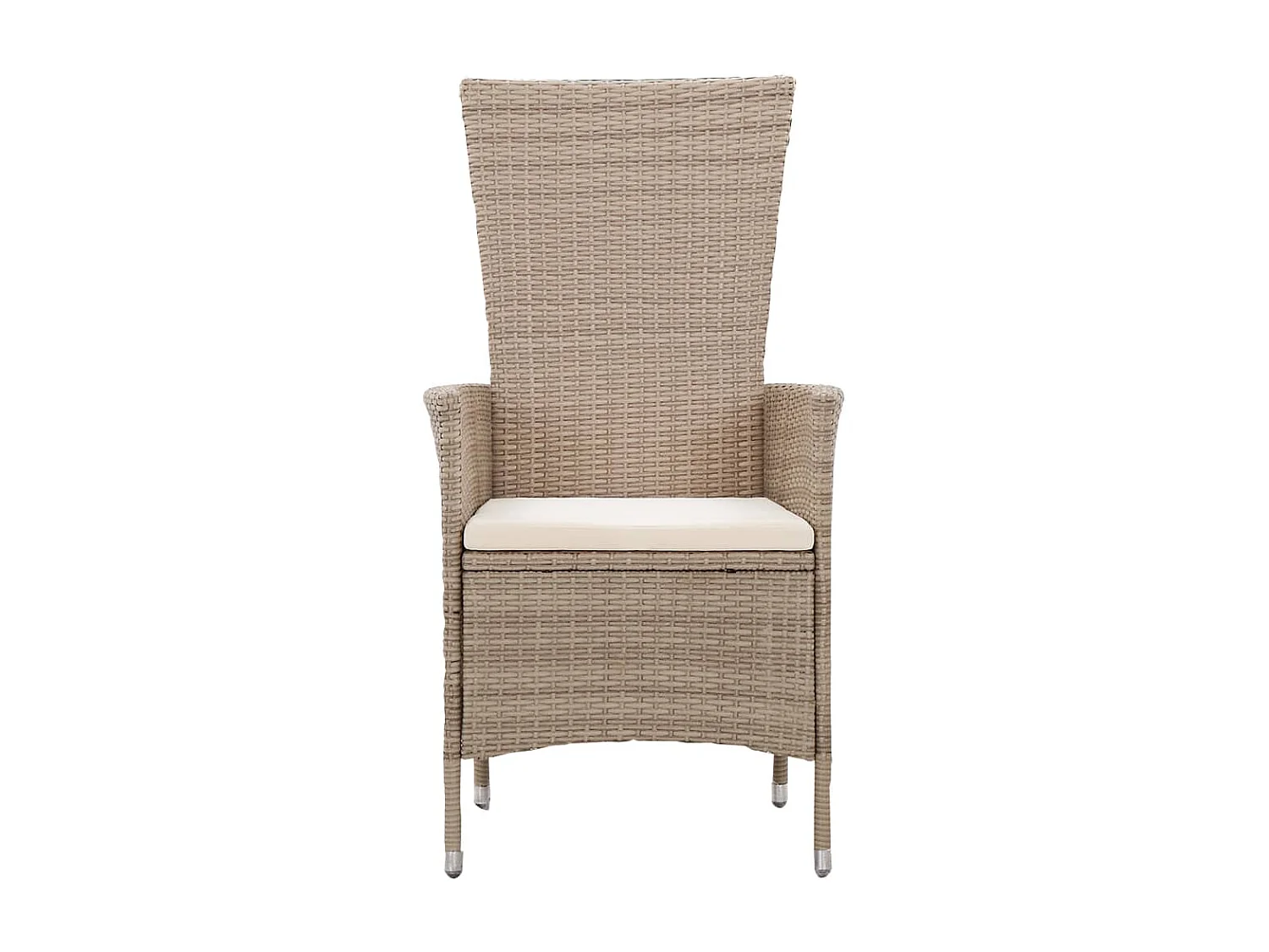 Serafino  Ensemble à manger de jardin avec coussins 5 pcs Beige