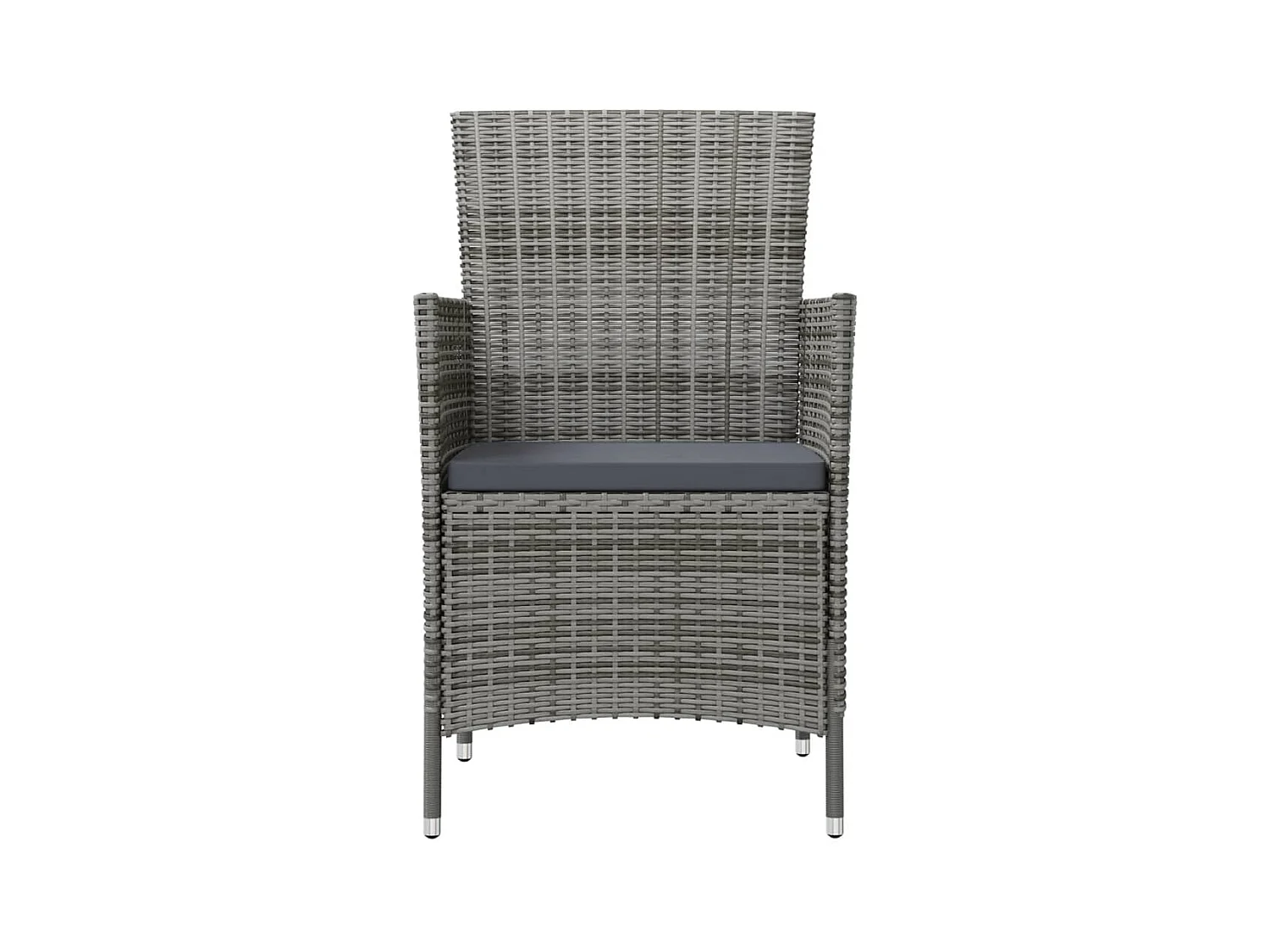 Fea  Set comedor de jardín 3 piezas con cojines ratán sintético gris