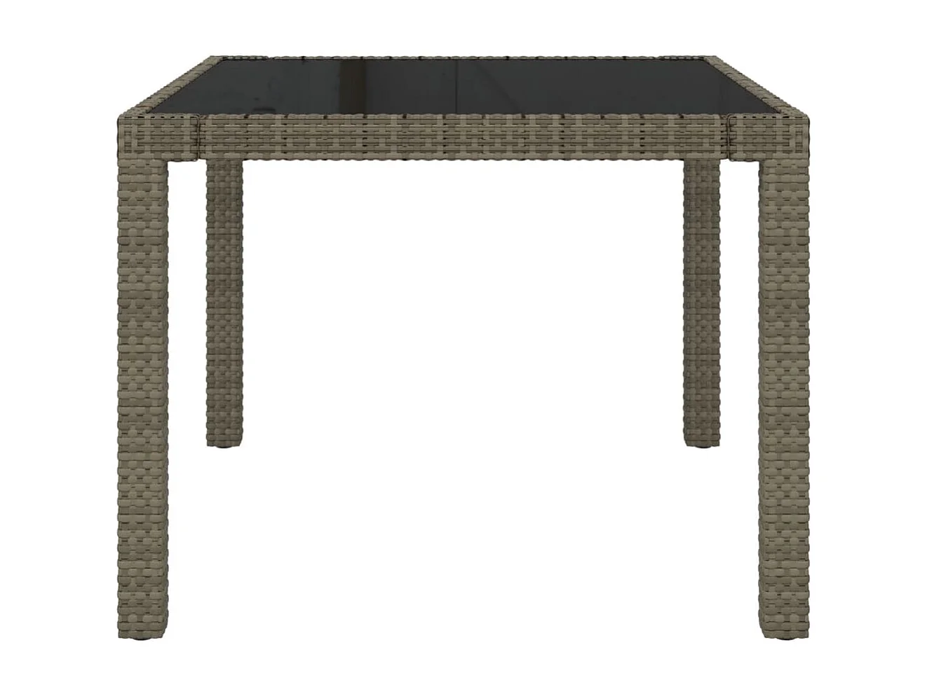 Fea  Set comedor de jardín 3 piezas con cojines ratán sintético gris