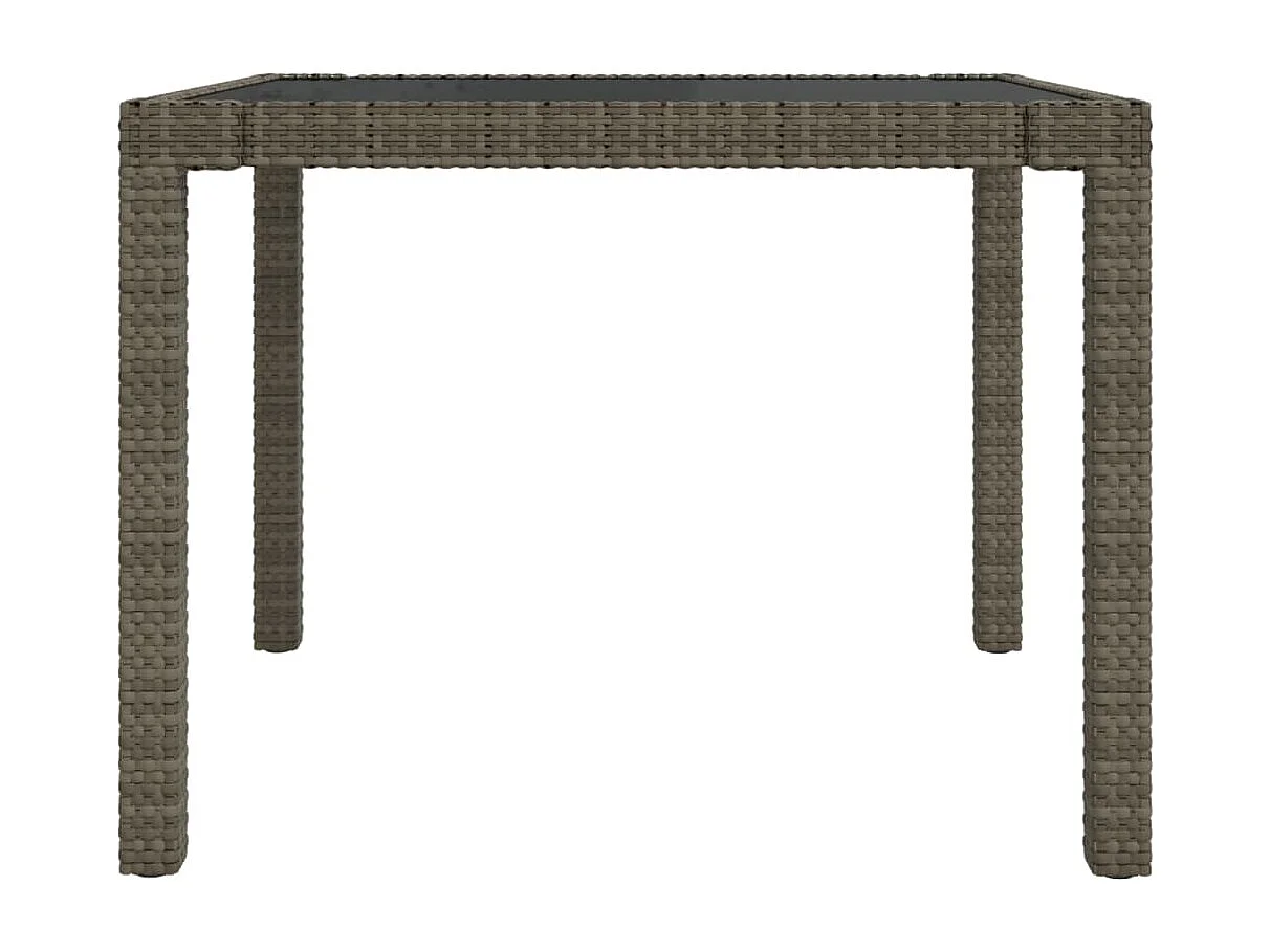 Fea  Set comedor de jardín 3 piezas con cojines ratán sintético gris