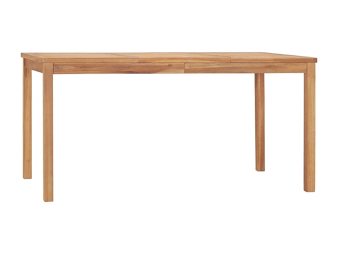 Acqui Terme  Ensemble de salle à manger de jardin 5 pièces 160 x 80 cm en bois de teck massif