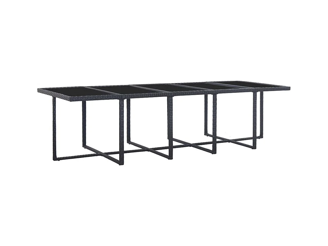 Niek  15-delige Tuinset met kussens poly rattan zwart