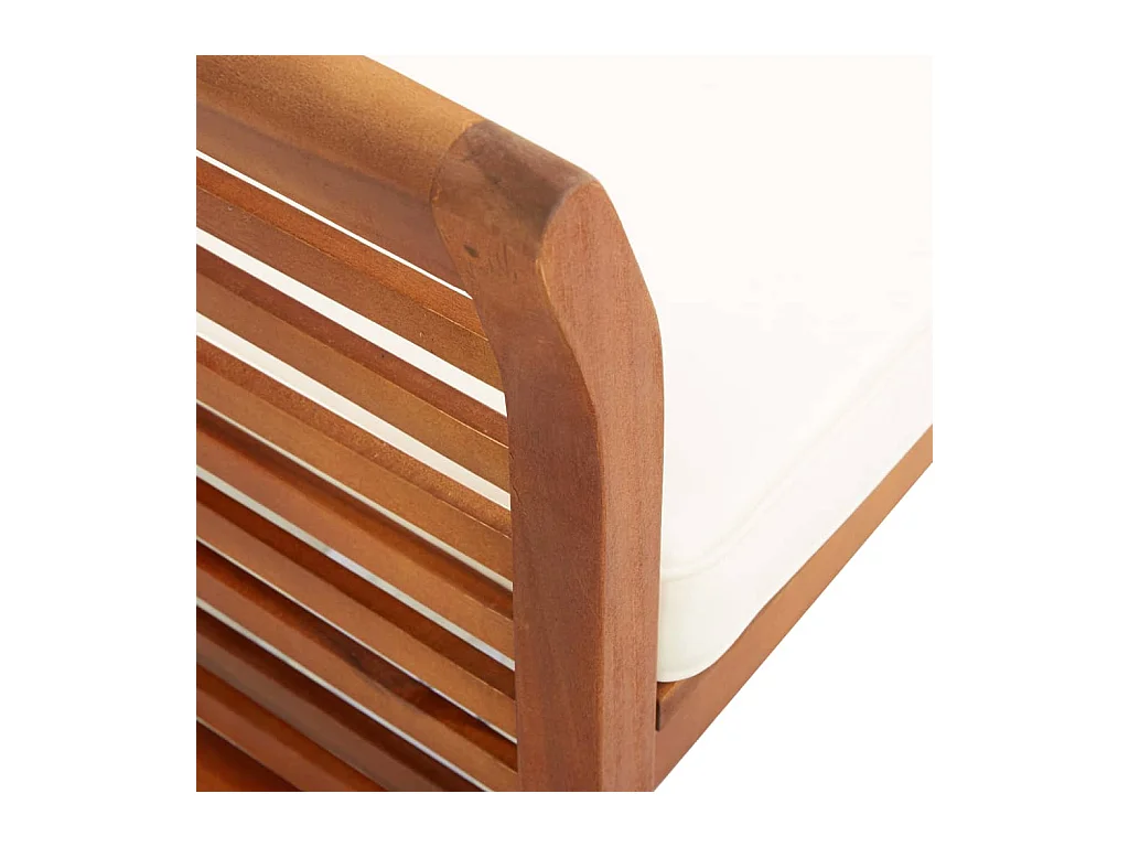 Xendar  Ensemble à manger d'extérieur 5 pcs et coussins Acacia solide