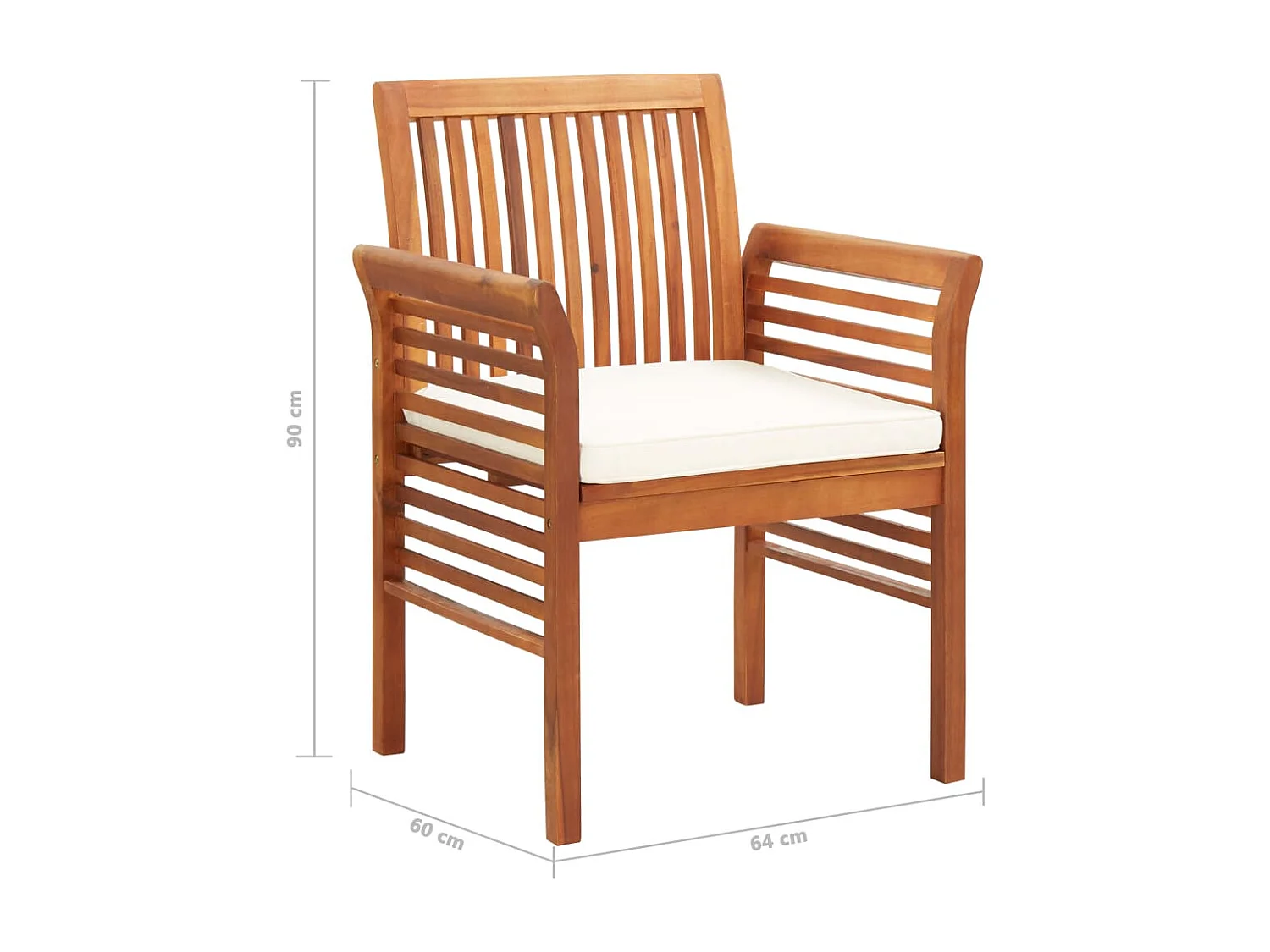 Xendar  Ensemble à manger d'extérieur 5 pcs et coussins Acacia solide