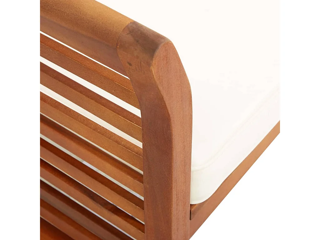 Xendar  Ensemble à manger d'extérieur 5 pcs et coussins Acacia solide