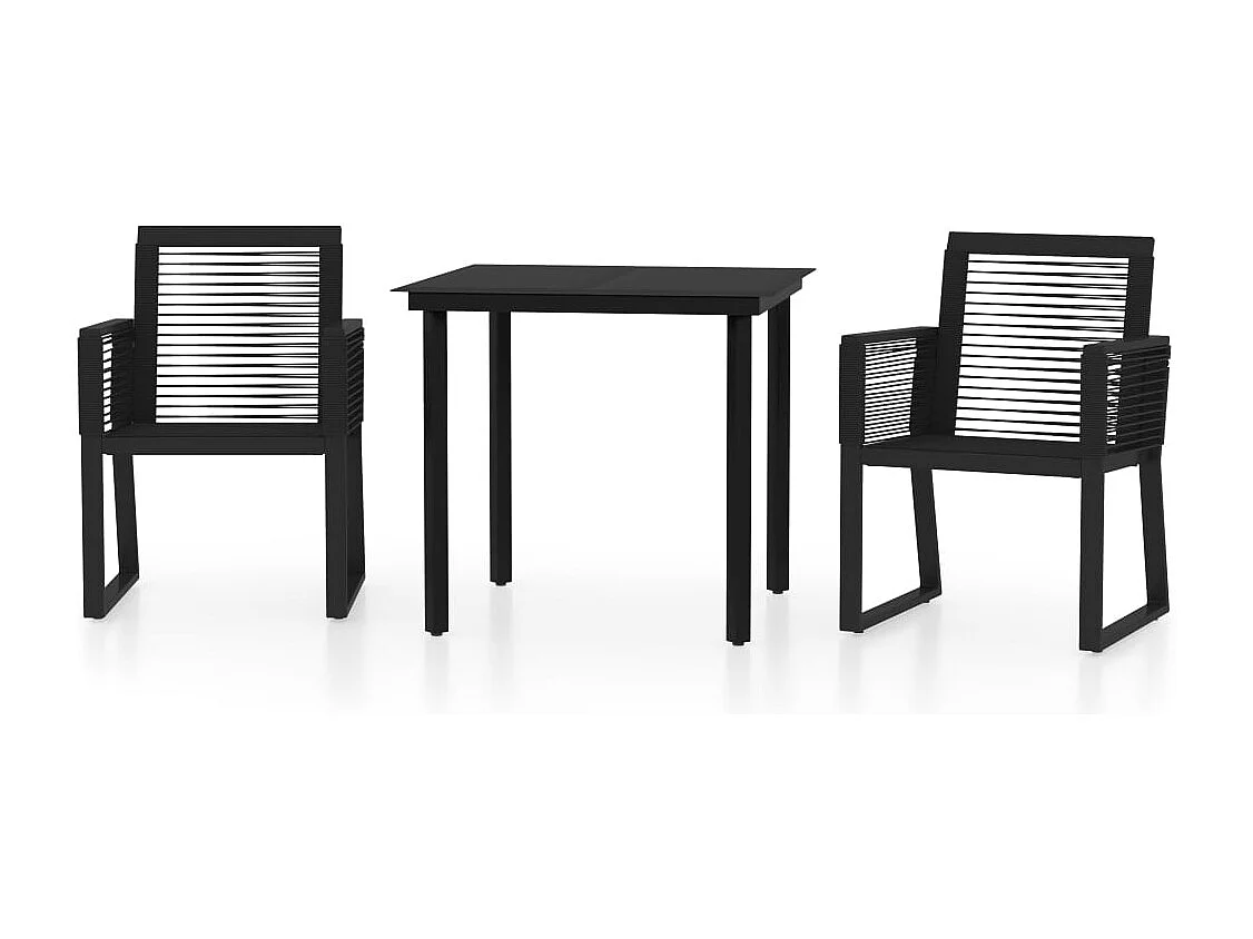 Wendell  3-delige Tuinset zwart