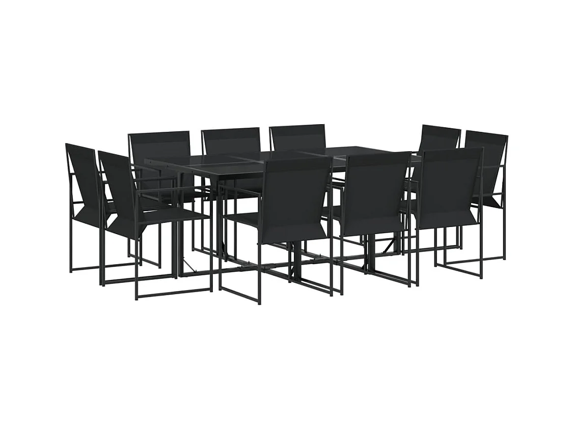 Idalou  11-delige Tuinset textileen zwart