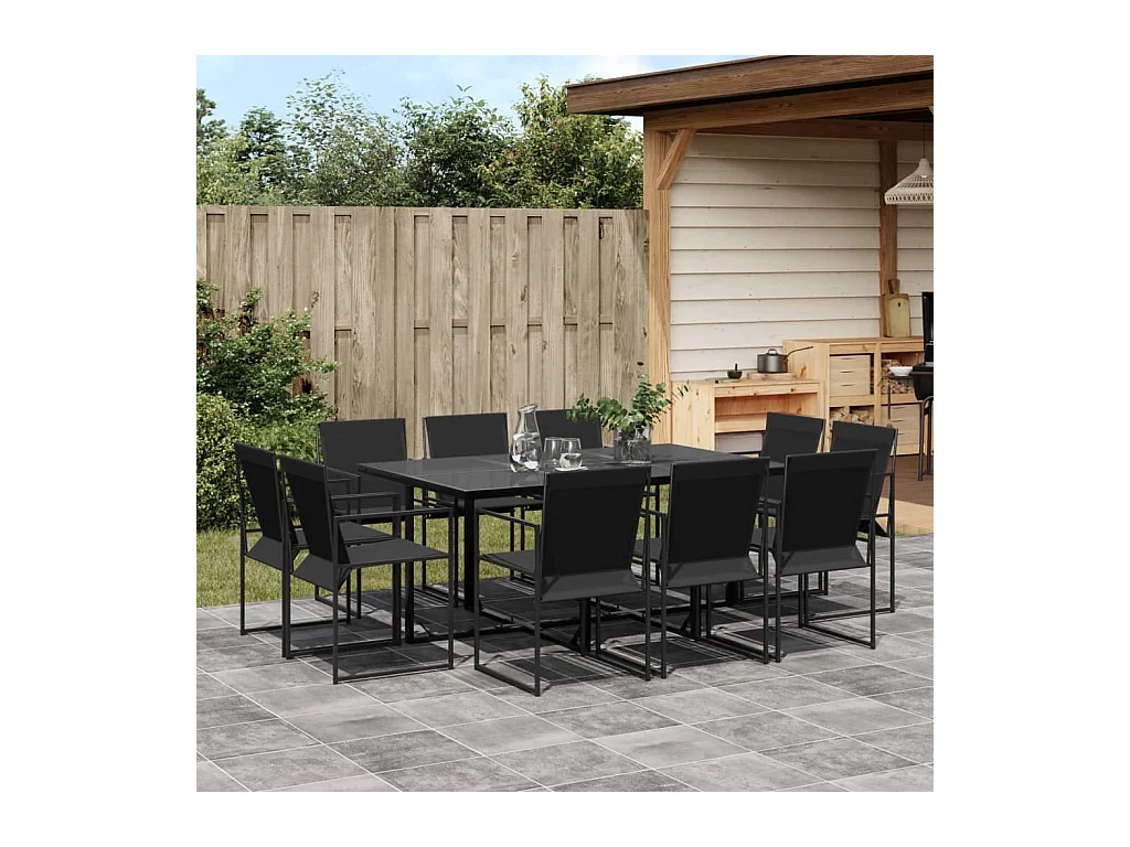 Idalou  11-delige Tuinset textileen zwart