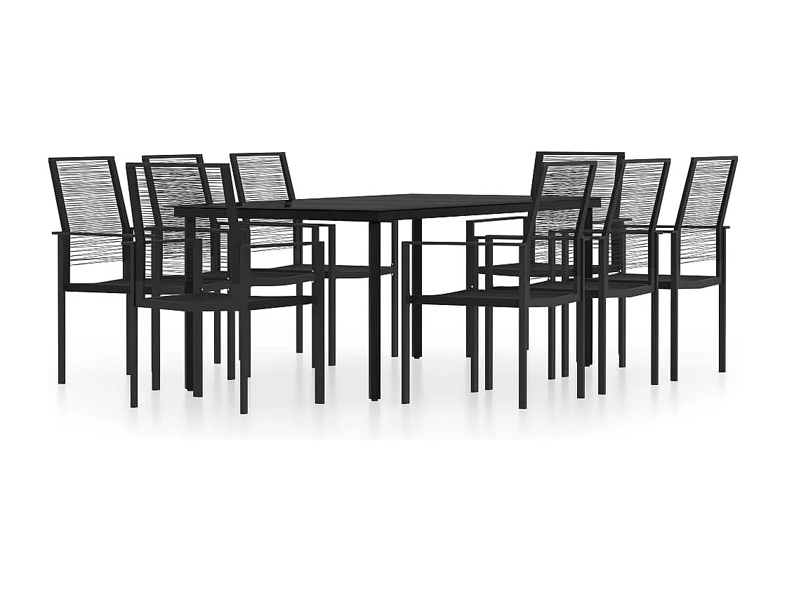 Nivor  9-delige Tuinset zwart