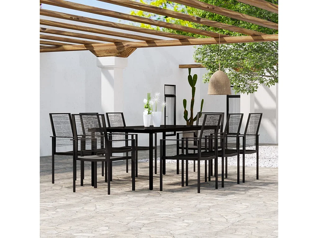 Nivor  9-delige Tuinset zwart