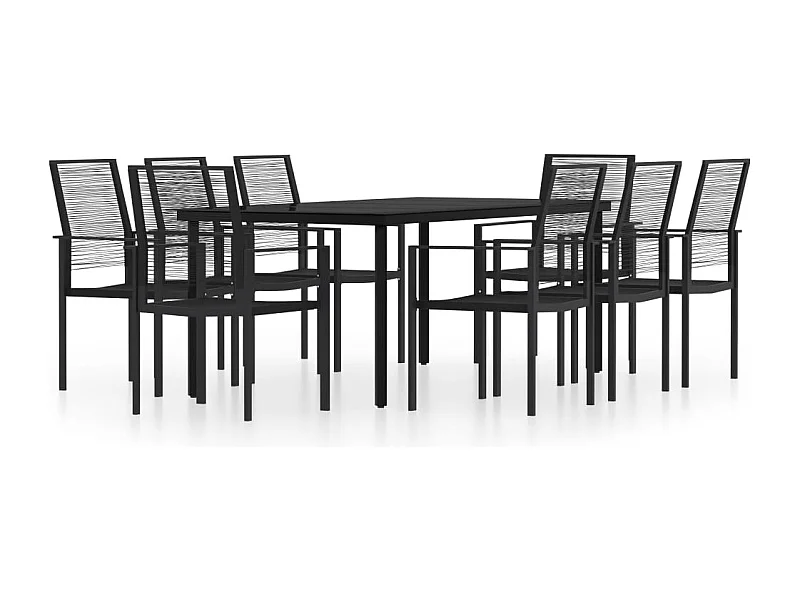 Nivor  9-delige Tuinset zwart