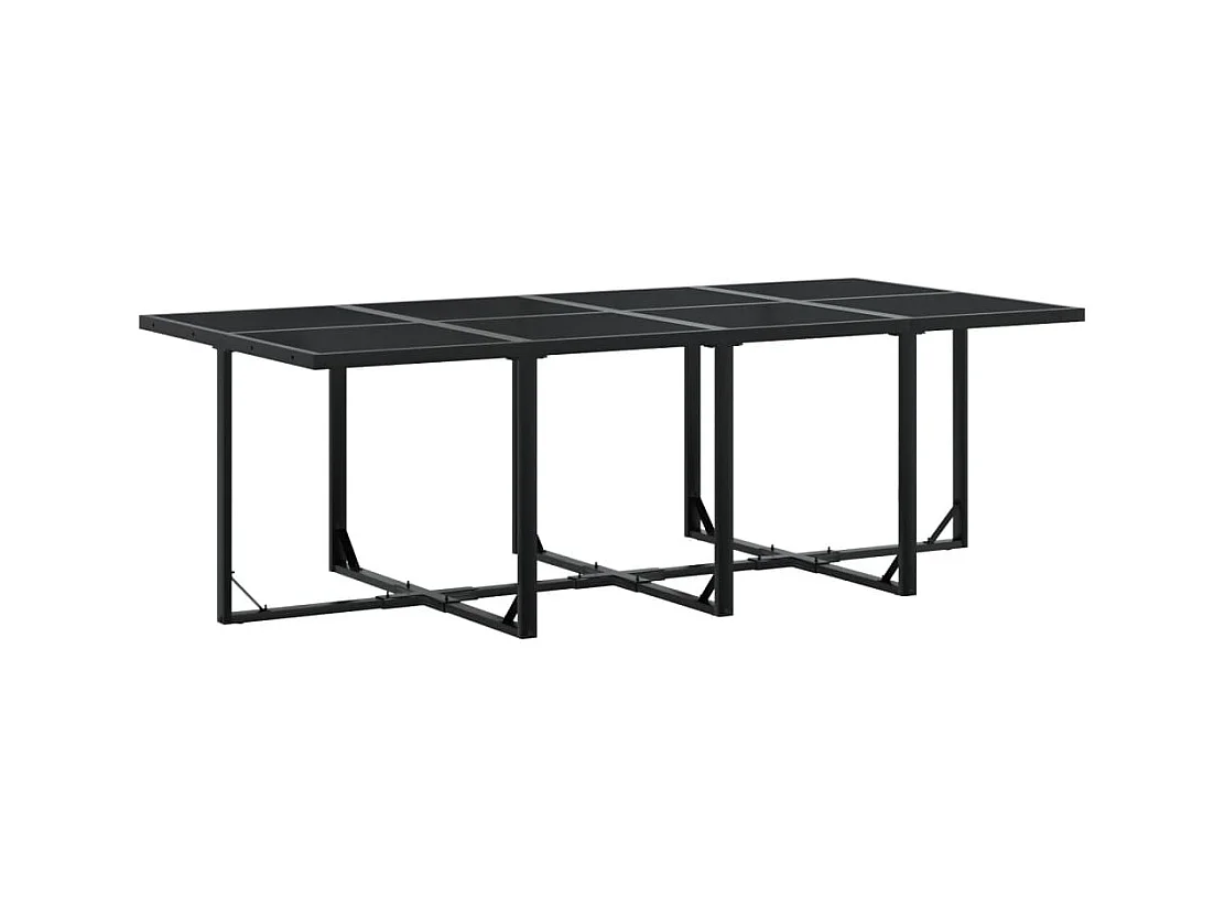 Ghizlan  Juego de comedor de jardín 9 piezas ratán sintético negro