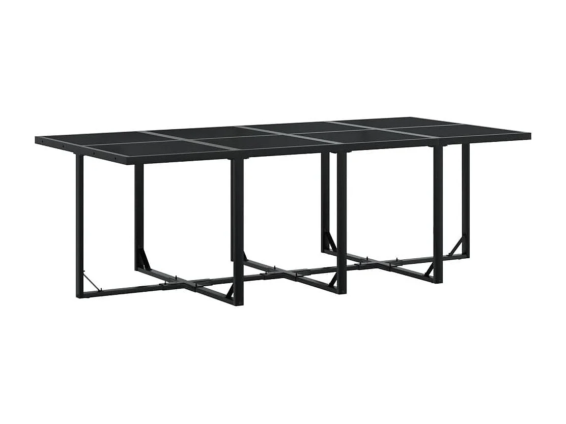 Ghizlan  Ensemble à manger de jardin 9 pcs Noir Résine tressée