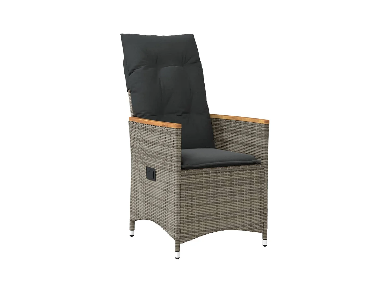 Garden Furniture -  Ensemble à manger de jardin 9 pcs coussins gris résine tressée