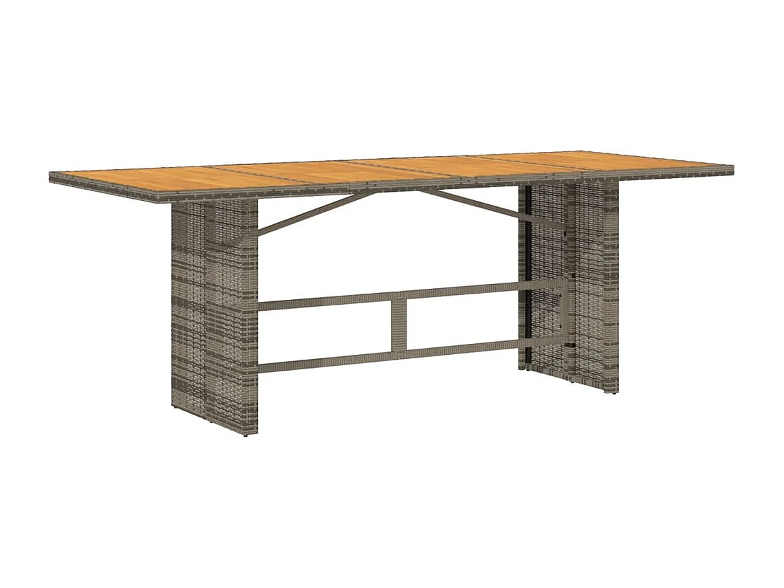 Garden Furniture -  Ensemble à manger de jardin 9 pcs coussins gris résine tressée